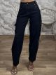 Balloon Soft Denim Pants-7343/Dark Blue