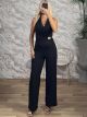 Gold Pin Jumpsuit-6178/Black