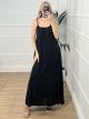 Viscose Braid Maxi Dress/Black