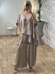 Plus Size Layered Set/Beige