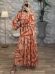 Maxi Cotton Tunik Dress-4002/Orange