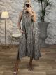 Viscose Sleeveless Dress 530-A20/Black-Beige