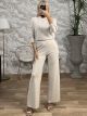 Knitted Pants Set-9132/Vanilla