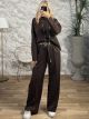 Viscose Double Waistband Set-3155/Chocolat