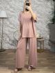 Wide Plus Size Elastic Set-5659/Pink