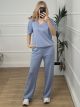 Viscose Shortsleeves Set/L.Blue