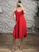 Mono Sleeveless Midi Dress-92163/Red