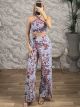 WrapPants & CropTop Set-6189/Ciel