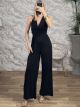Lycra PolymorphicTop Jumpsuit-2393/Black