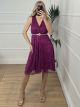 Midi Lace Dress/Magenta