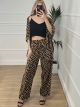 Kimono Set Print/Zebra Camel