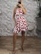 Polymorphic Top Muslin Mini Dress-Hearts/White