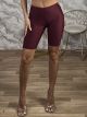 Biker Elastic Leggings/Burgundy