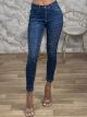 Strassed Push Up Denim Pants-6278/Blue