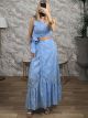 Textured Muslin Skirt Set-6396/Ciel