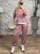 Viscose Double Zipper Set-3642/Dusty Pink