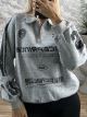 Zipper Sweatshirt-30060/Grey