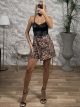 Suede Skort Leopard