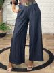 Denim Elastic Stripped Pants