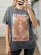 Stonewashed T-shirt/Sequin Tiger