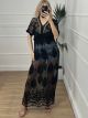 See Through Maxi Dress/Black