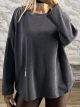 Oversized Sweatshirt-91270/Grey