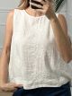 Viscose Asymmetrical Top/White