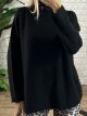 SuperSoft Elastic Turtleneck Sweater/Black