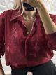 Muslin Shirt Paisley-3062/Burgundy