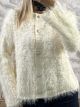 Mohair Silver Thread Cardigan/Vanilla