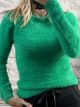 Mohair Round Neck Top-9570/Green