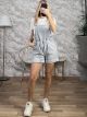 Viscose Overalls Shorts Set/Grey