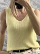 Knitted Wide Elastic top/Yellow