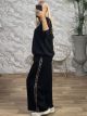 Double Leopard Stripes Set-26582/Black