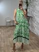Viscose Sleeveless Dress 530-B9/Green