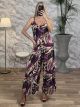 Elastic Jumpsuit-2897/Purple