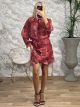 Muslin Skirt Set/Burgundy