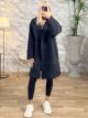 Oversized Teddy Coat/Black