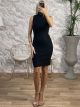 Knitted Sleeveless Dress/Black