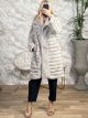 Textured Fur Coat Sizes-70171/Grey