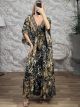 Silk Asymmetrical Shortsleeves Dress-222/N8