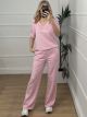 Viscose Shortsleeves Set/Pink