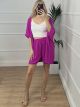 Casual Kimono Shorts Set/Magenta