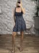 Viscose LittleFloral Mini Dress/Navy Blue