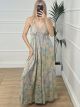 Maxi Silk Openback Dress-1352/Ν6