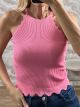 Knitted Top ZicZac Shoulders/Pink