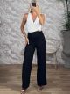 Gold Pin Jumpsuit-6178/Black&White