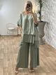 Plus Size Layered Set/Khaki