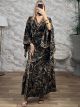 Silk Wrapover Dress-Gold-246/N6