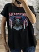 Oversized Rever T-shirt/Freedom-Black